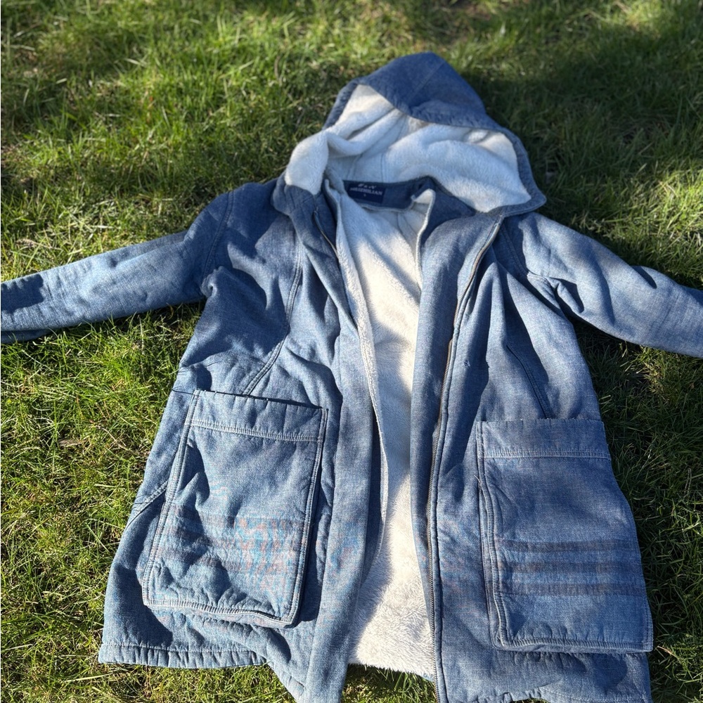 Meizhilian Blue Hooded Jacket